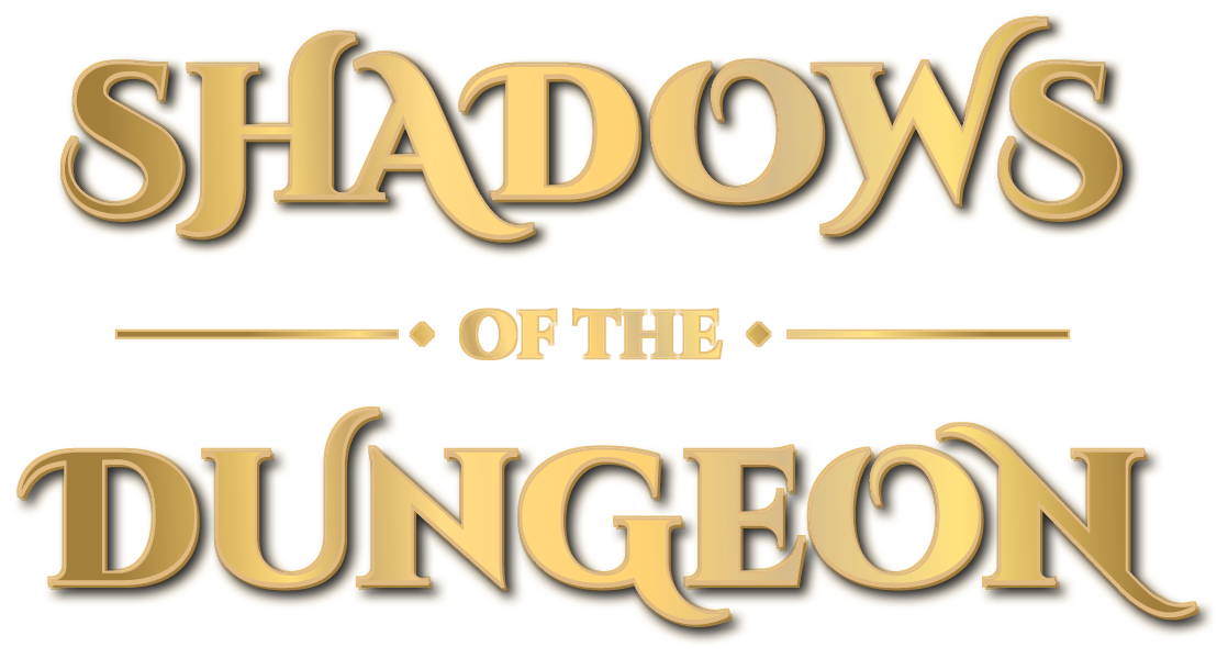 Shadows of the Dungeon logo with keyline